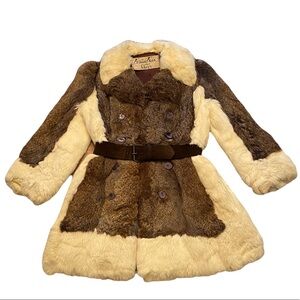 (Evans Furs) Vintage MINK and FOX 100% real fur coat